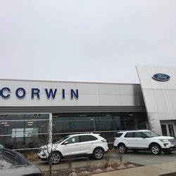 Corwin ford springfield - CORWIN FORD VERY MUCH APPRECIATES YOUR BUSINESS. PLEASE CALL US WITH ANY QUESTIONS YOU MIGHT HAVE! Select Dealer. Shop Dealer. Parts Manager: DJ McCollum. Phone Number: 417-883-4330. Email: DMCCOLLUM@CORWINAUTO.COM. 3241 South Glenstone. Springfield MO 65804. 